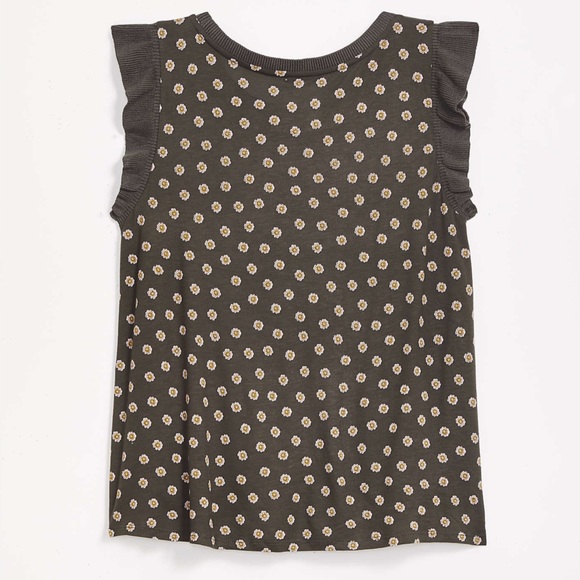 LOFT Petite Rib Trim Mixed Media Shell - Picture 3 of 3